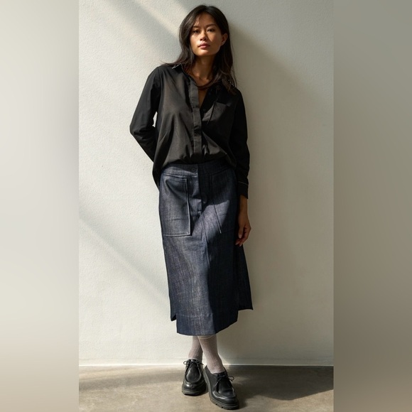 Christiane Strobel Constant Clothing Denim Maxi Skirt, Dark...